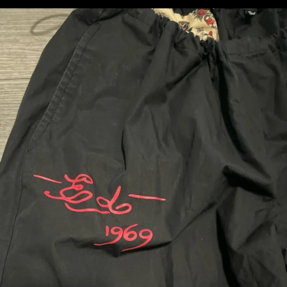 Ed Hardy Black Cargo Pants with Red and Green Accents - Picture 4 of 9